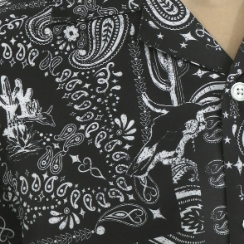 Men's Paisley Button Down Shirt - Picture 5 of 6